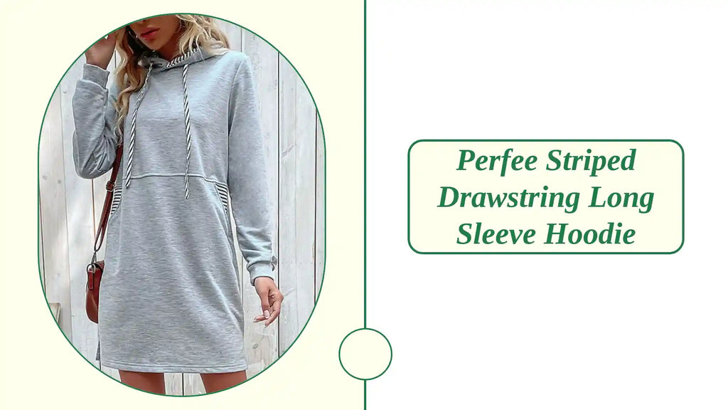 Perfee Striped Drawstring Long Sleeve Hoodie by@Outfy