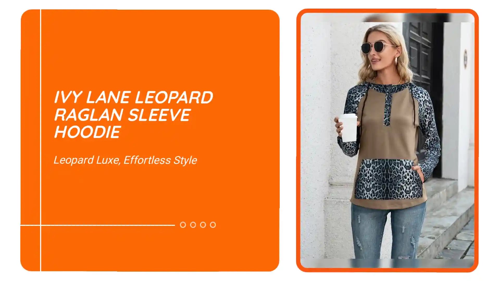 Ivy Lane Leopard Raglan Sleeve Hoodie by@Outfy